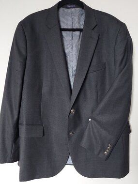 Stafford Men's Size 46R Tailored Blazer 100% Wool Black
